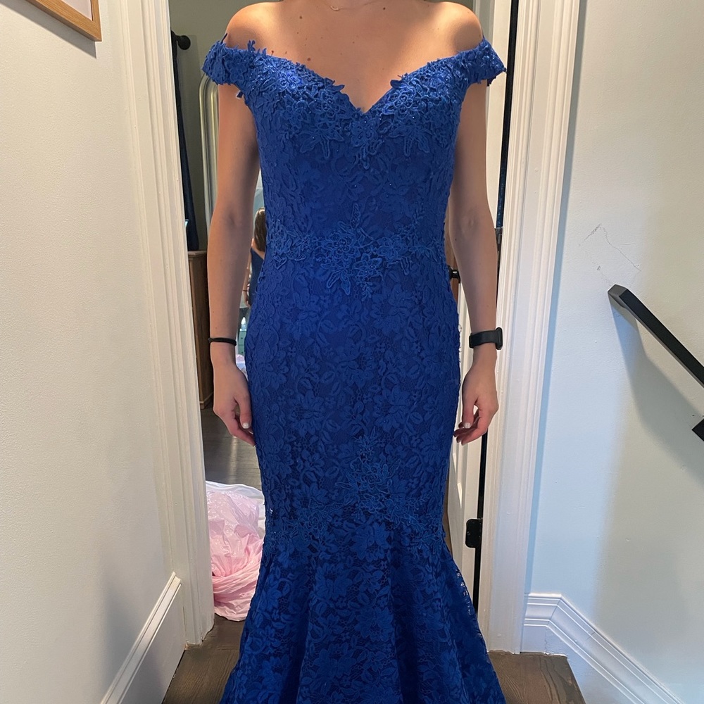 Formal/ Prom dress, royal blouse , size 8